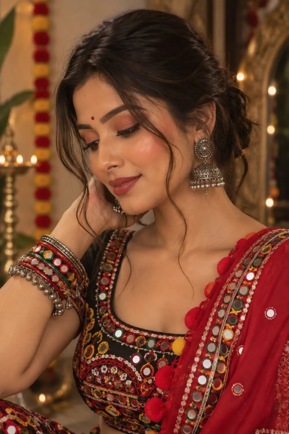 Navratri hairstyle
