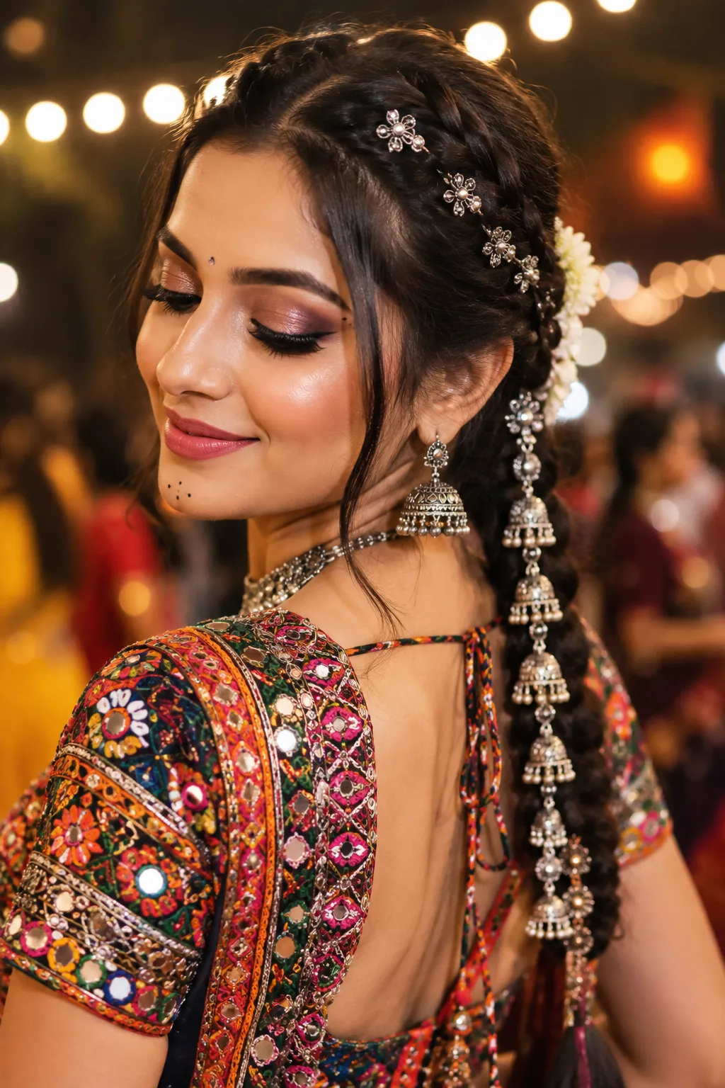 Navratri hairstyle